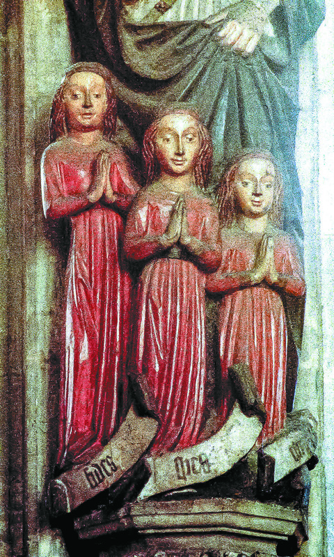 Spes, Fides, Caritas (Glaube Hoffnung, Liebe) - die drei Märtyrer-Töchter der hl. Witwe Sophia (Weisheit)Stephansdom Wien© Foto: Franz Josef Rupprecht GmbH, A-7123 Mönchhof, Raiffeisenkasse Mönchhof, Konto.-Nr.: 17.608