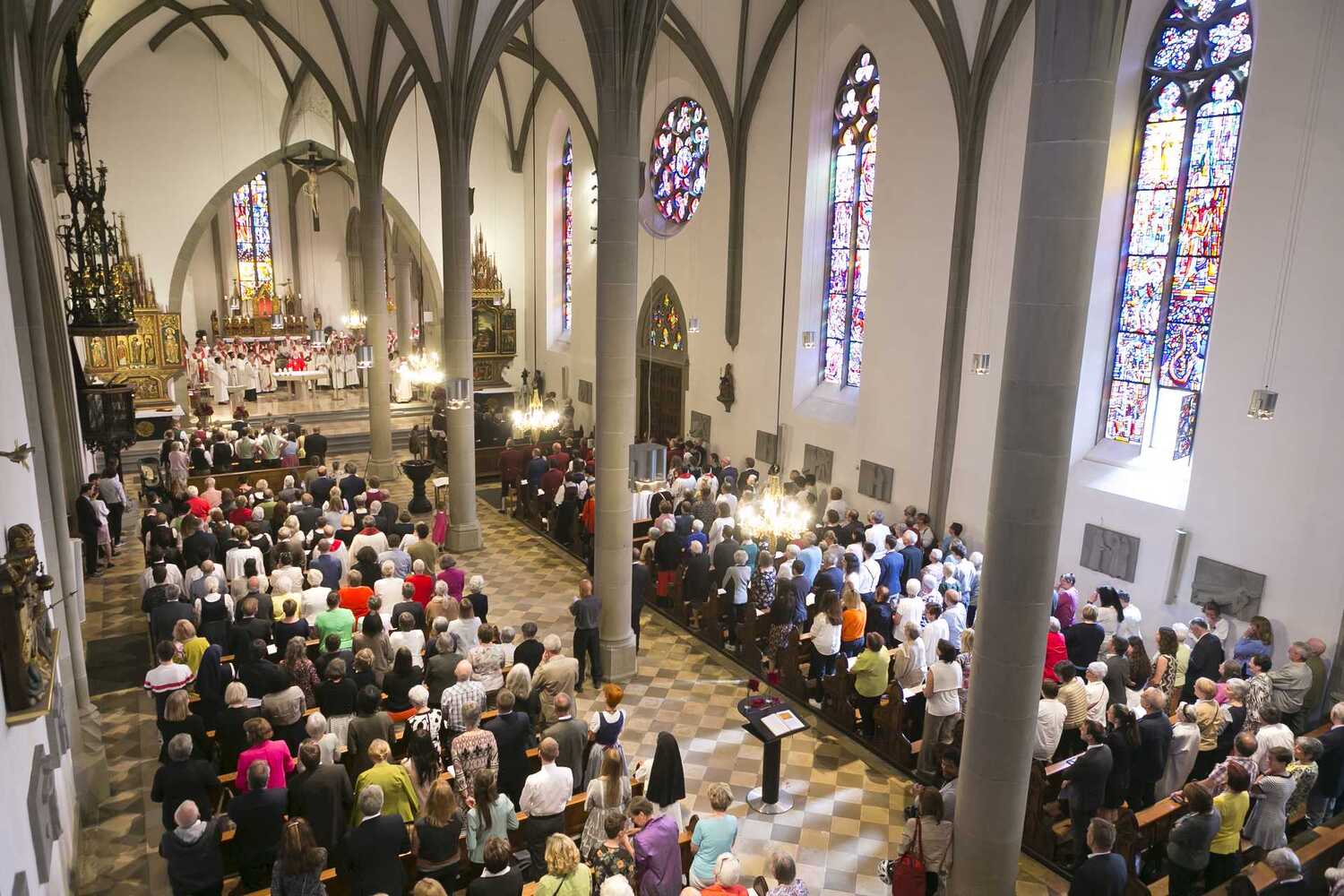 Feldkirch  am 29.5.2023  Priesterweihe im Dom Feldkirch, Bischof Benno Elbs konnte Gabriel Steiner und Jakob Geier zum Priester weihen.Feldkirch/Nüziders/Altach-Götzis/Vorderland.  „Es hat mich immer schon begleitet. Manchmal mehr im Vordergrund, m