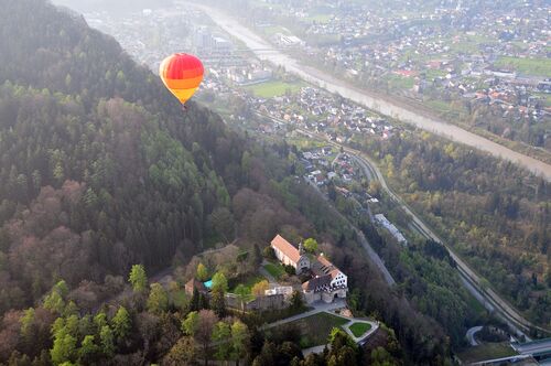 Ballonfahrt mit Pircher von Lauterach über Bregenz, Eichenberg, Möggers bis nach Lindenberg in DeutschlandMit dabei Hr. Salzmann aus dornbirn